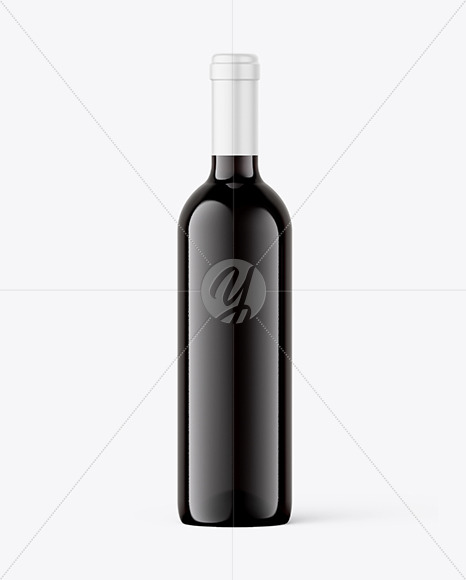 Red Wine Bottle Mockup