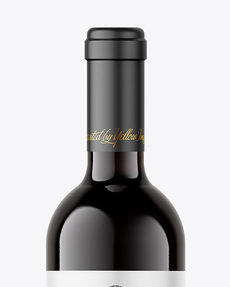 Red Wine Bottle Mockup