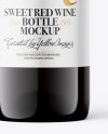 Red Wine Bottle Mockup