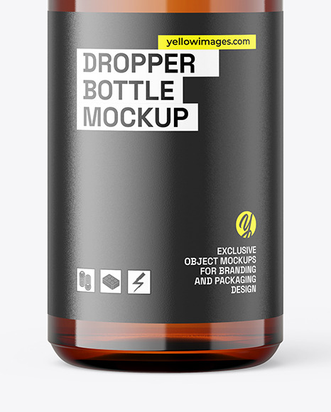 30ml Amber Dropper Bottle Mockup