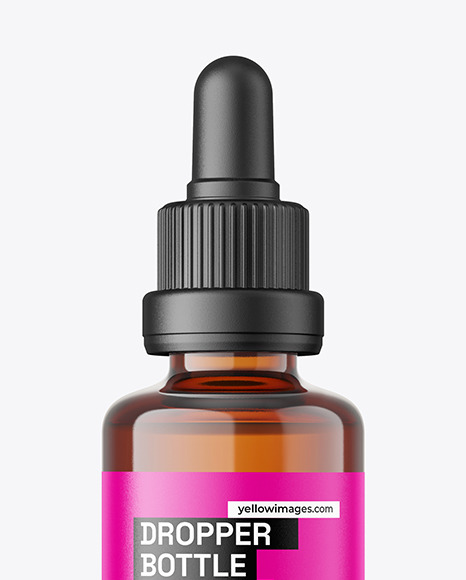 50ml Amber Dropper Bottle Mockup