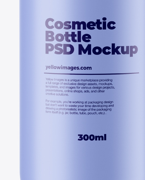 Matte Plastic Cosmetic Bottle Mockup