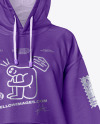 Women&#039;s Oversized Hoodie Mockup - Front View