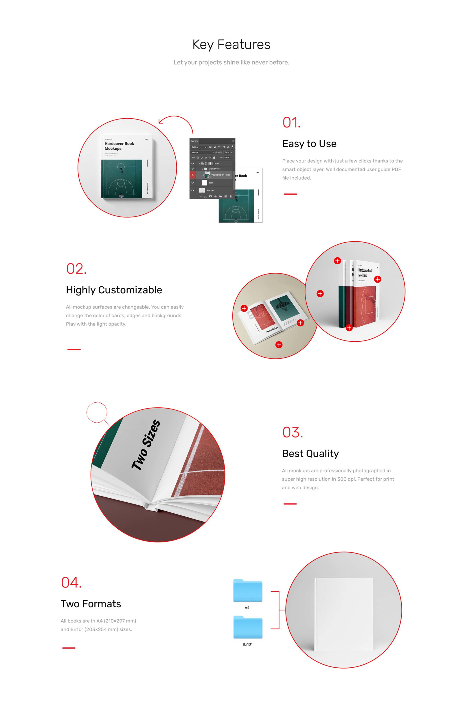 Hardcover Book Mockups Hardcover Book Mockups