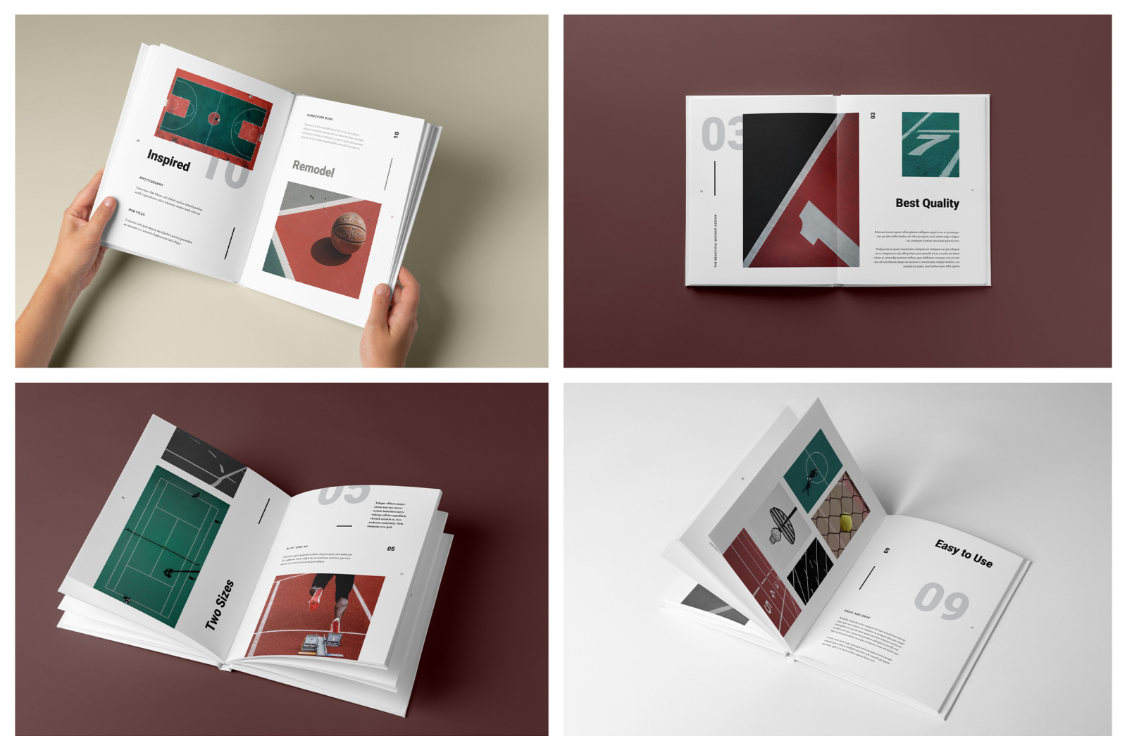 Hardcover Book Mockups Hardcover Book Mockups