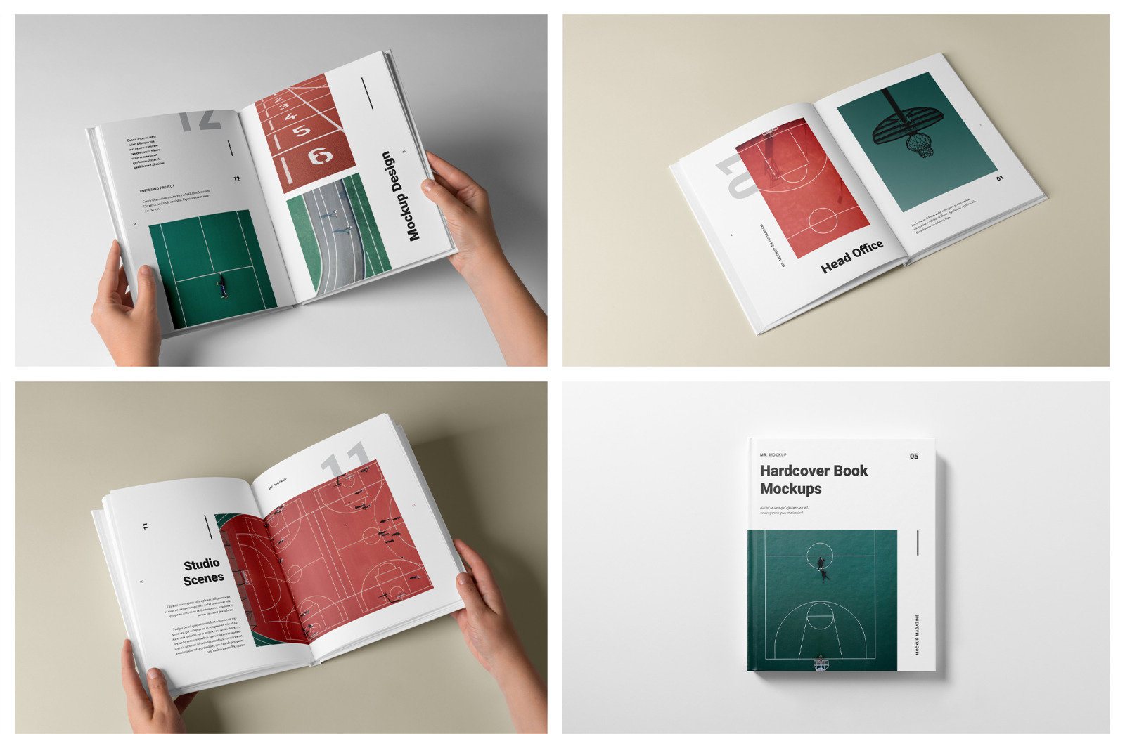 Hardcover Book Mockups Hardcover Book Mockups