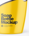 Glossy Soap Bottle w/ Pump Mockup