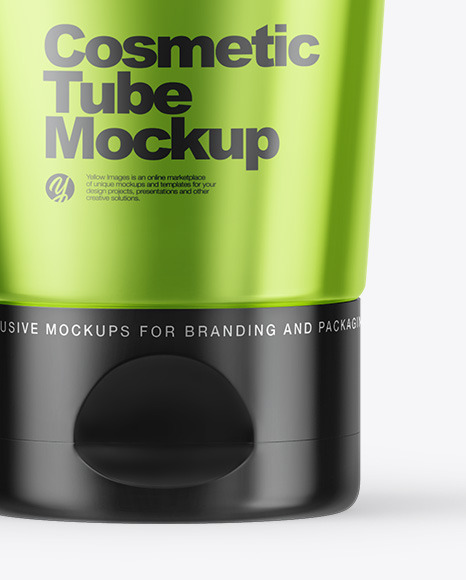 Metallic Cosmetic Tube Mockup