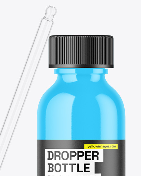 Glossy Dropper Bottle Mockup