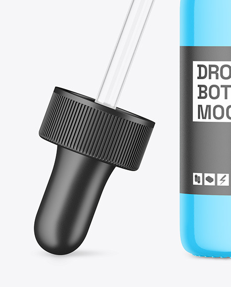 Glossy Dropper Bottle Mockup