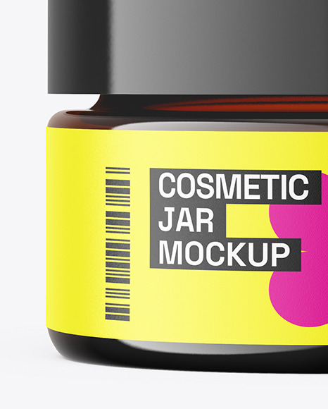 5ml Amber Cosmetic Jar Mockup