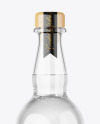 Clear Glass Vodka Bottle Mockup