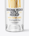 Clear Glass Vodka Bottle Mockup