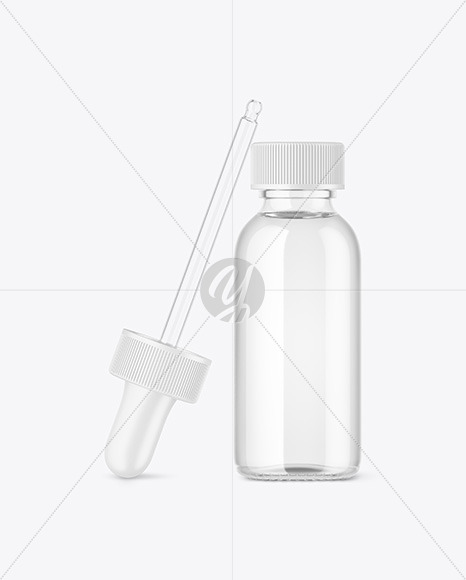 Clear Glass Dropper Bottle Mockup