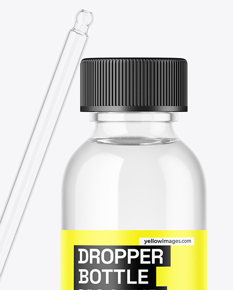 Clear Glass Dropper Bottle Mockup