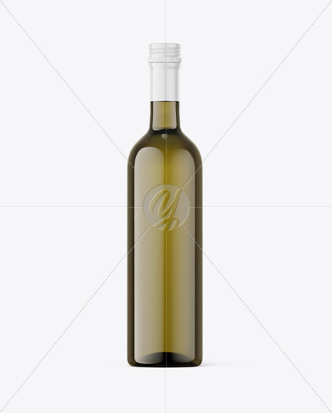 Antique Green Wine Bottle Mockup