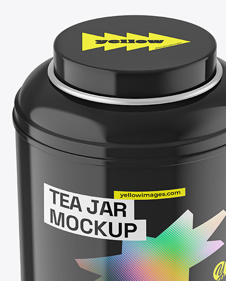 Glossy Tea Jar Mockup