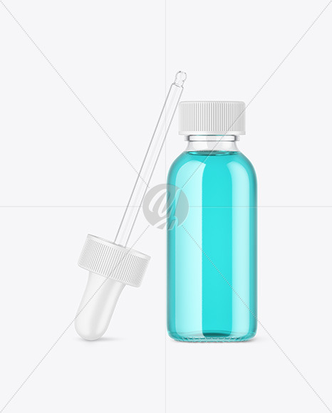 Clear Glass Dropper Bottle Mockup