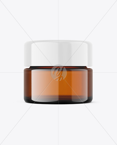10ml Amber Cosmetic Jar Mockup 10ml Amber Cosmetic Jar Mockup