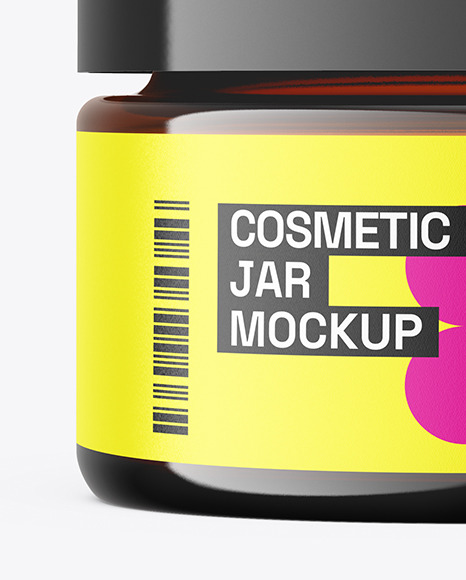 10ml Amber Cosmetic Jar Mockup 10ml Amber Cosmetic Jar Mockup