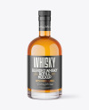 Clear Glass Whiskey Bottle Mockup