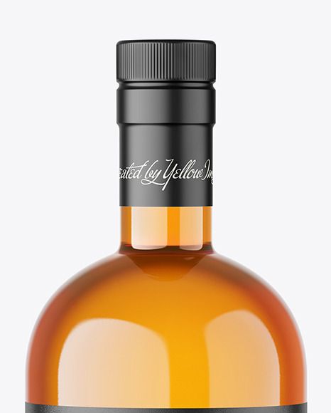 Clear Glass Whiskey Bottle Mockup