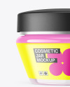 Clear Glass Cosmetic Cream Jar Mockup