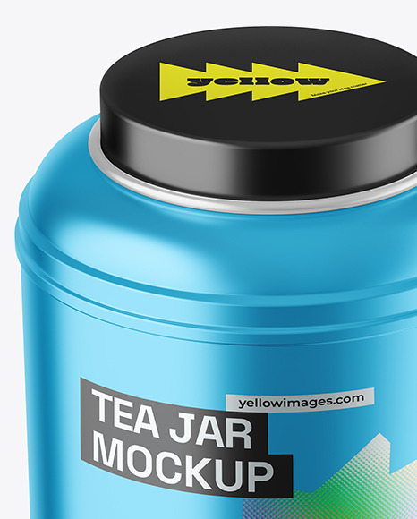 Metallic Tea Jar Mockup