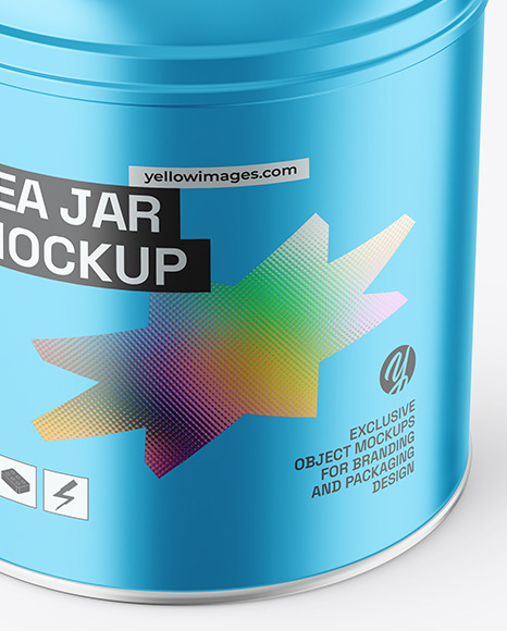 Metallic Tea Jar Mockup