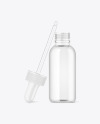 Opened Clear Glass Dropper Bottle Mockup