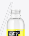 Opened Clear Glass Dropper Bottle Mockup