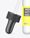 Opened Clear Glass Dropper Bottle Mockup