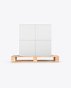 Pallet W/ 8 Paper Boxes Mockup
