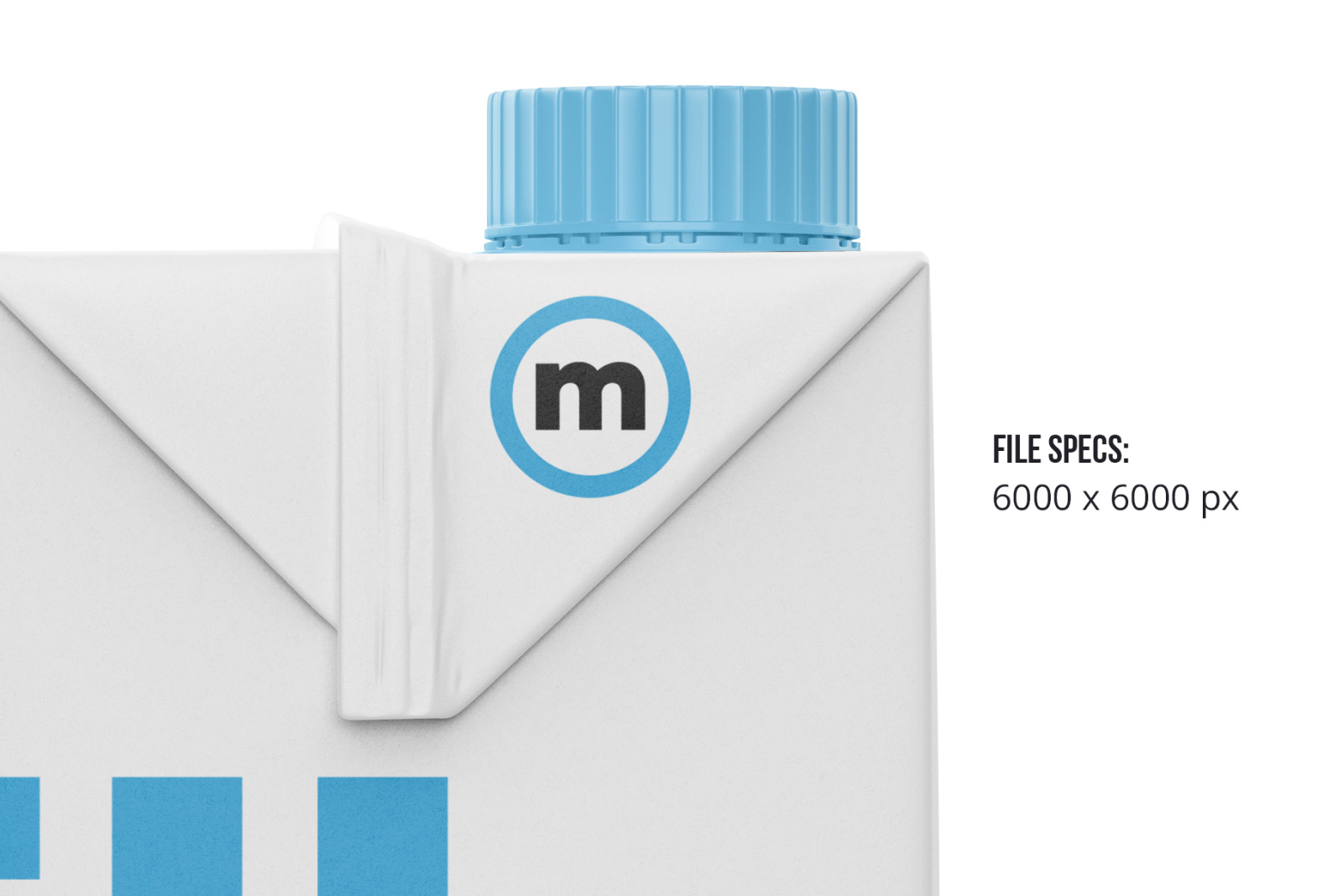 1L Tetra Brik Square Packaging Mockup Front and Side view