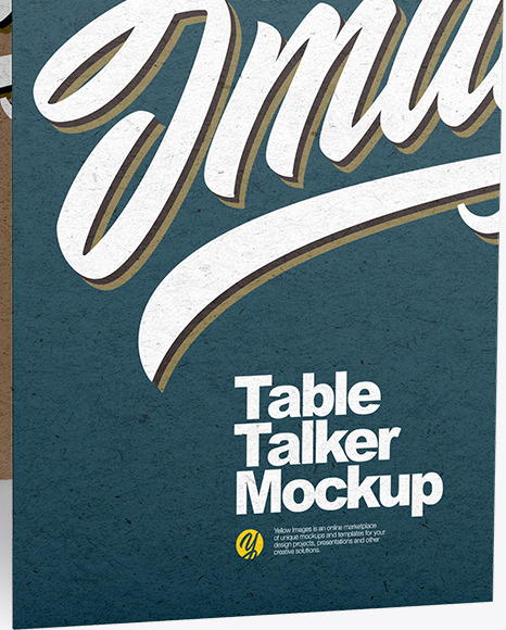 Two Kraft Paper Table Talkers Mockup