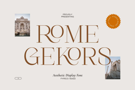 Rome Gekors - Aesthetic Display Font - Magazine