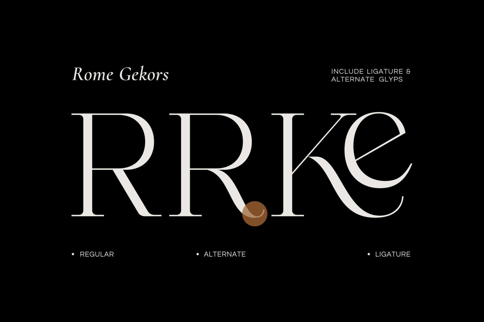 Rome Gekors - Aesthetic Display Font