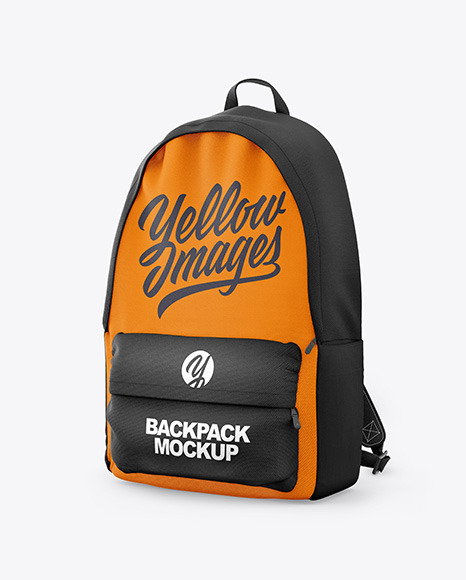 Backpack Mockup - Half Side View