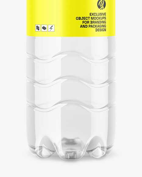 Clear PET Water Bottle Mockup