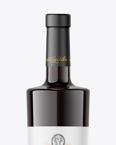 Red Wine Bottle Mockup