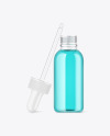 Opened Clear Glass Dropper Bottle Mockup