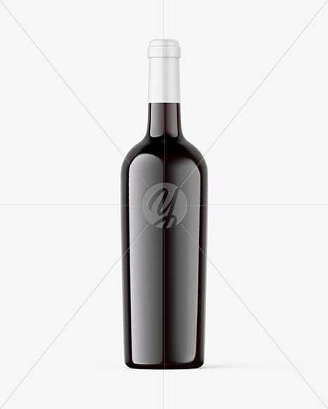 Wine Dark Bottle Mockup