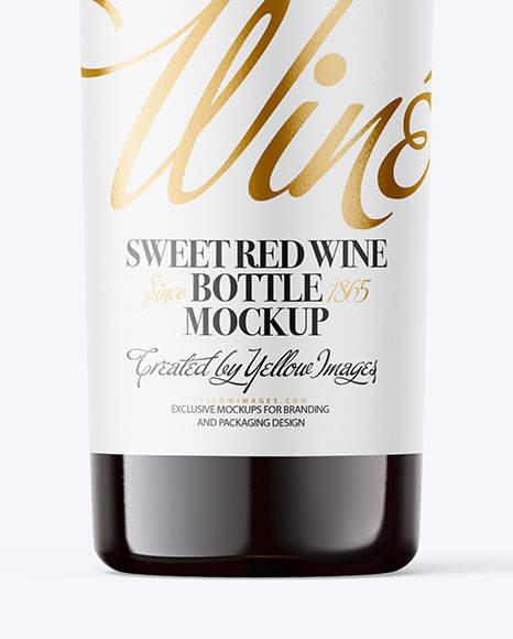 Wine Dark Bottle Mockup