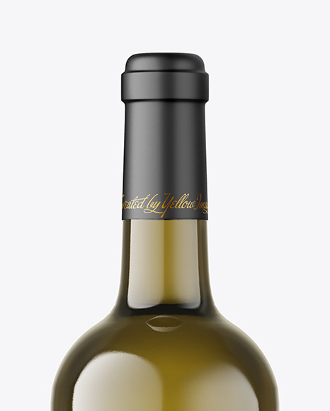 White Wine Dark Bottle Mockup