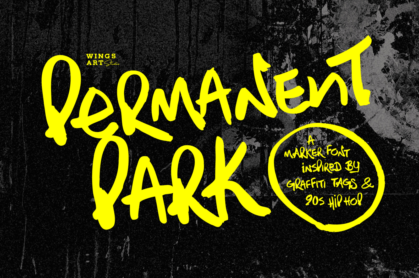 Permanent Park - 1990s Graffiti Inspired Marker Pen Font Permanent Park - 1990s Graffiti Inspired Marker Pen Font