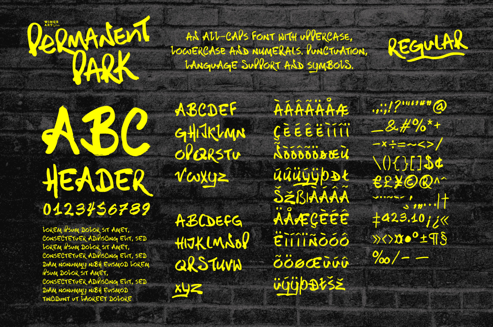 Permanent Park - 1990s Graffiti Inspired Marker Pen Font