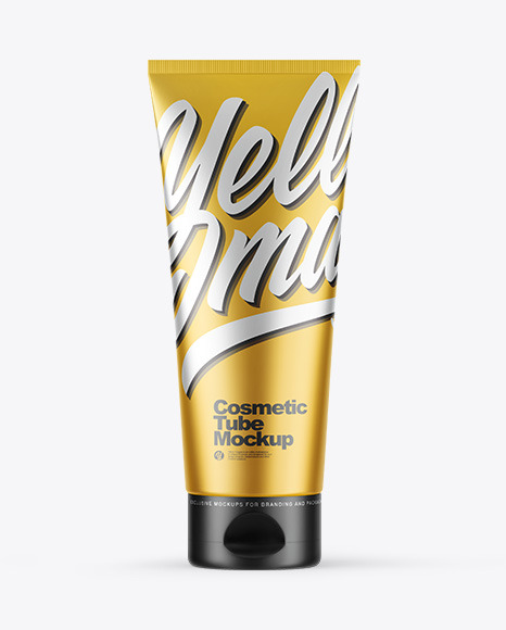 Matte Metallic Cosmetic Tube Mockup