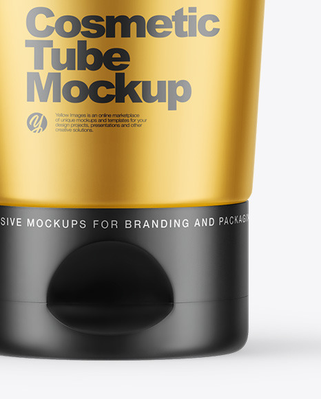 Matte Metallic Cosmetic Tube Mockup