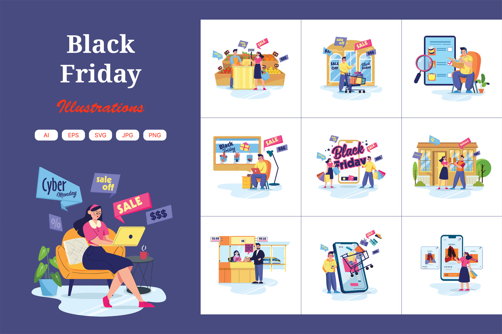 M491_Black Friday Illustration Pack M491_Black Friday Illustration Pack
