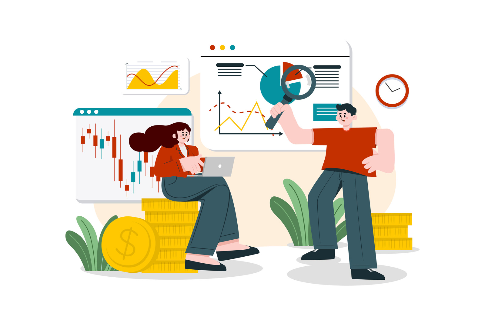 M493_Stock Market Illustration Pack